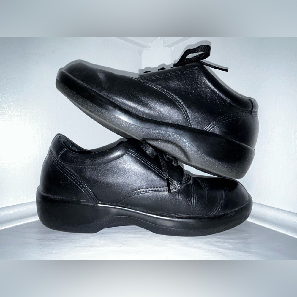 APEX B2000W AMBULATOR BIOMECHANICAL SHOES size 9.5 black leather diabetic dress